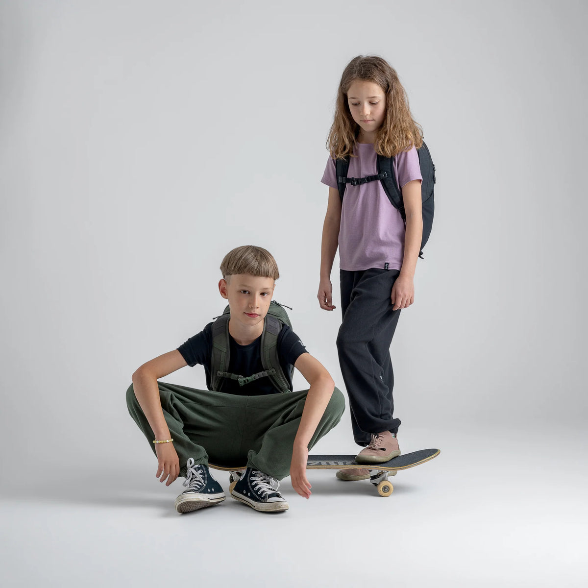 Amo Kid's Merino T-shirt — Black