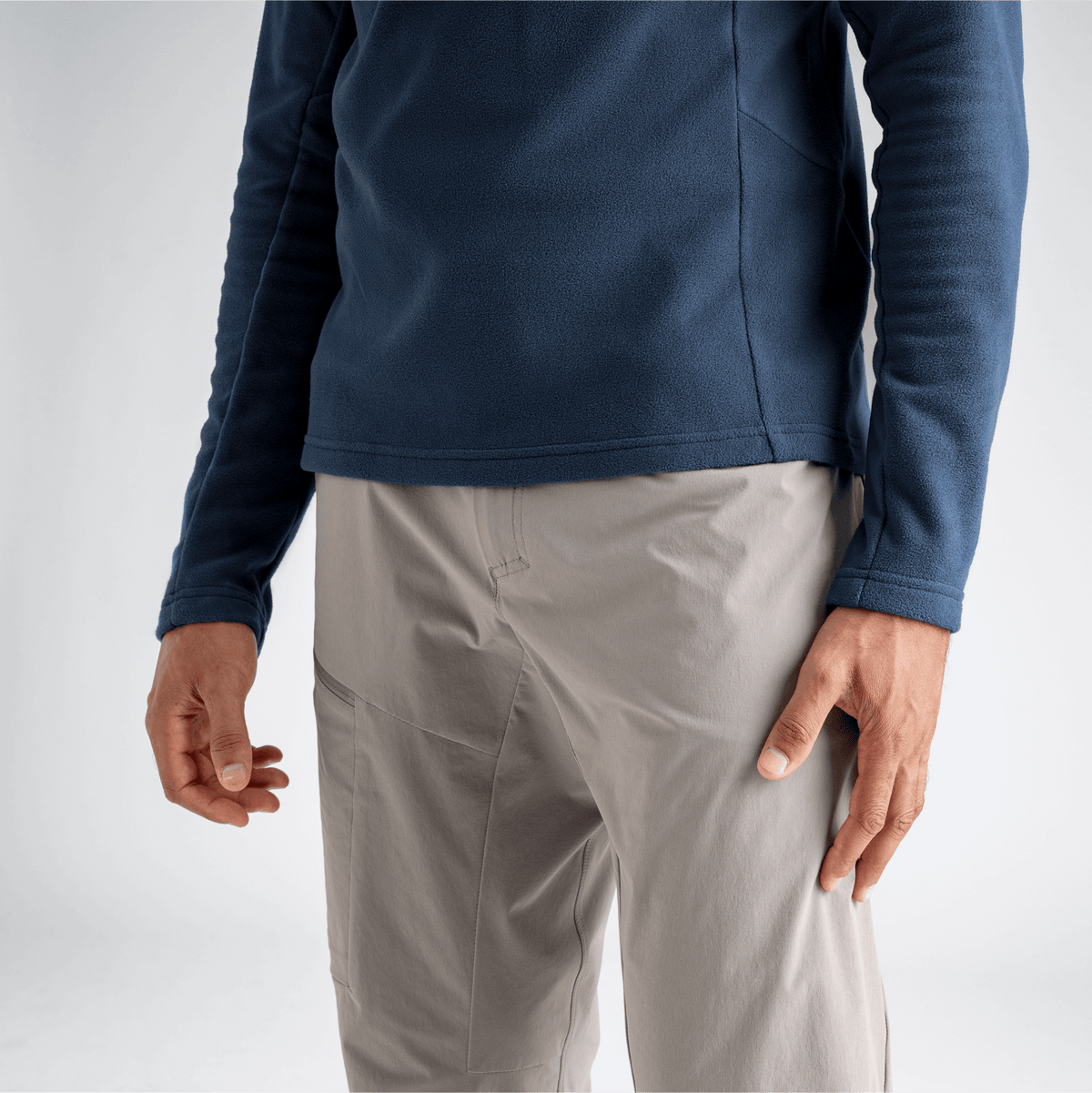 Auro Men's Fleece Zip Top — Harbor Blue