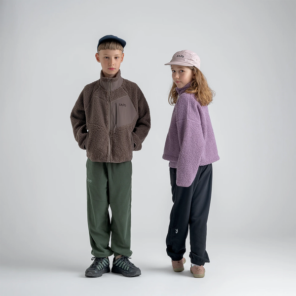 Palpo Kid's Pile Fleece Jacket — Cocoa Brown