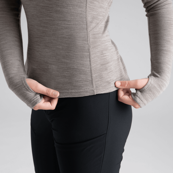Hejma Women's Merino Zip Top — Grape Mauve
