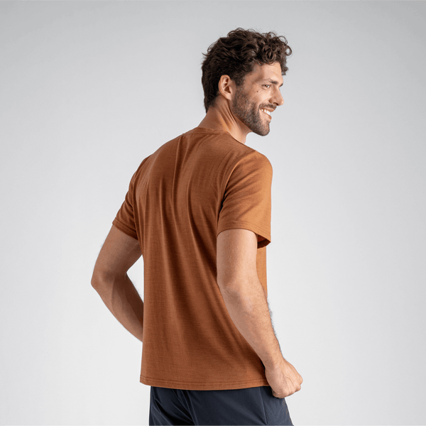 Kora Men's Merino T-shirt — Grey Navy