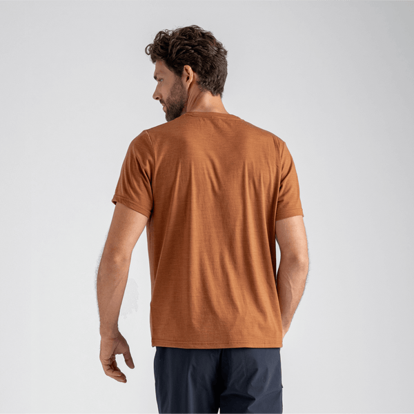 Kora Men's Merino Graphic T-shirt — Black Olive Element