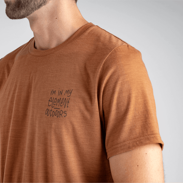 Kora Men's Merino T-shirt — Decadent Red