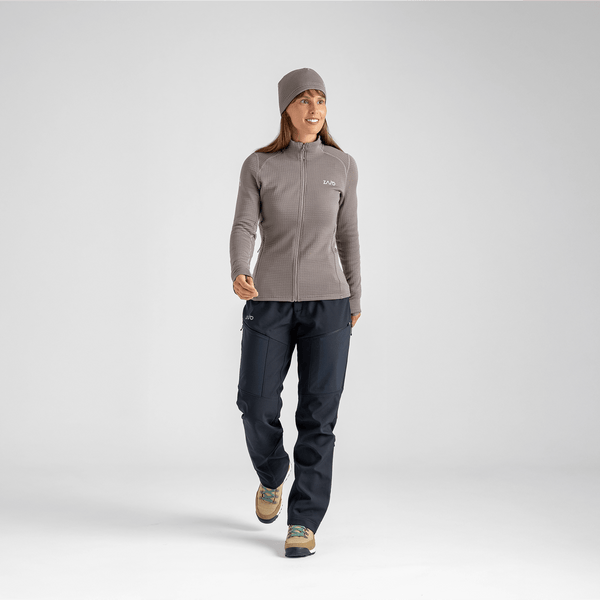 Kovri Women's Merino Grid Jacket — Grey Navy
