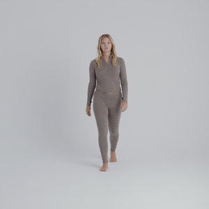 Hejma Women's Merino High Waist Pants — Taupe Beige