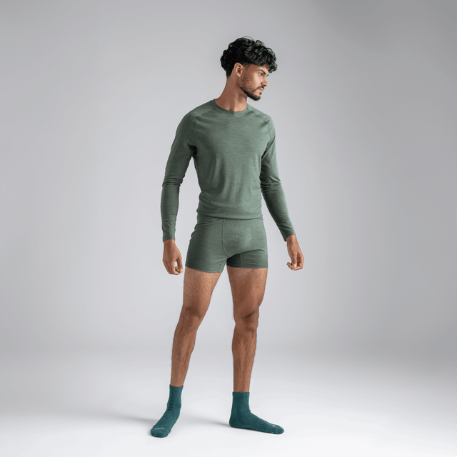 Senti Men's Merino Boxer Briefs — Dark Navy