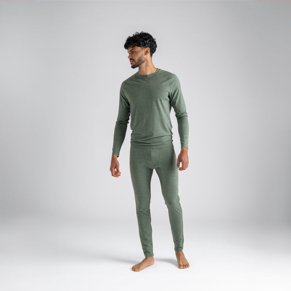 Senti Men's Merino Longsleeve — Thyme Green