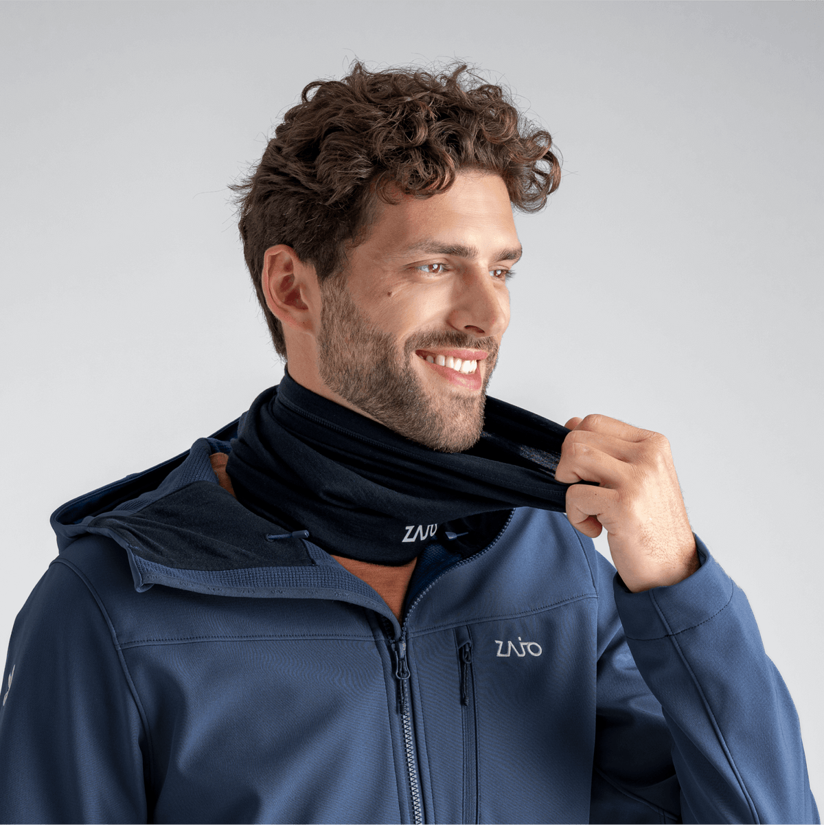 Senti Merino Multifunctional Scarf — Dark Navy